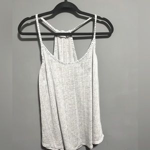 Athleta- women’s racer back tank. Navy and white stripe- size XL